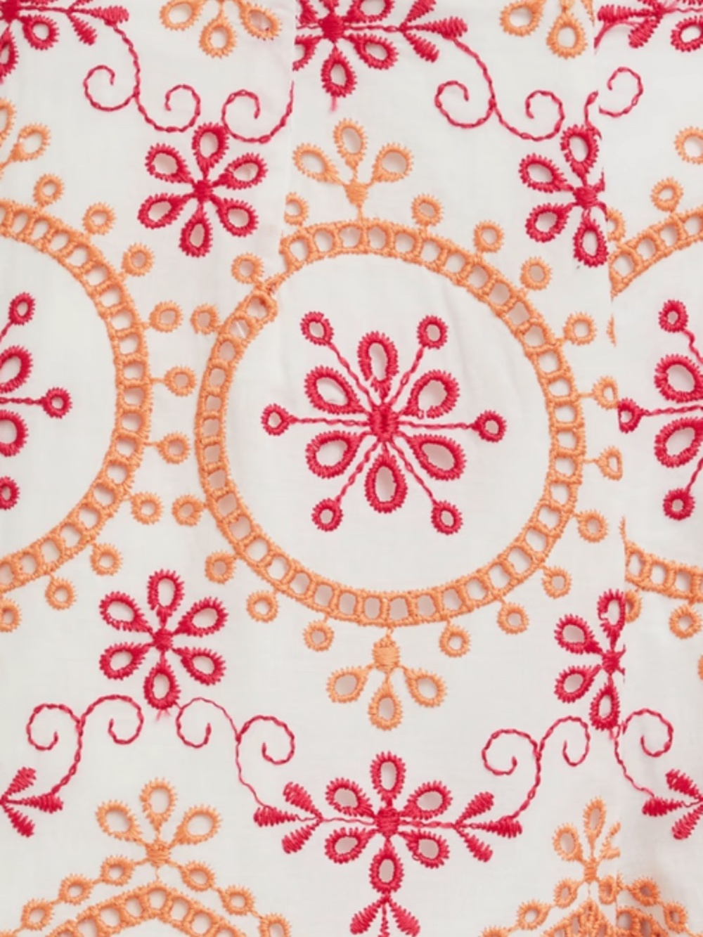 NWT Charo Ruiz Ibiza White Pink Orange Lace Summer Pants - Picture 5 of 6
